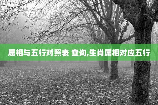 属相与五行对照表 查询,生肖属相对应五行