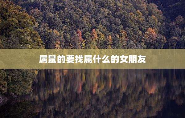 属鼠的要找属什么的女朋友