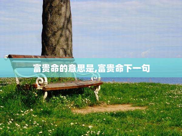 富贵命的意思是,富贵命下一句