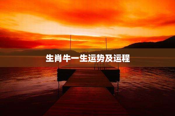生肖牛一生运势及运程