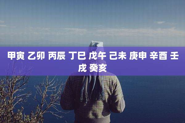 甲寅 乙卯 丙辰 丁巳 戊午 己未 庚申 辛酉 壬戌 癸亥