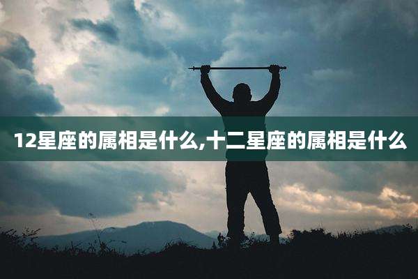 12星座的属相是什么,十二星座的属相是什么
