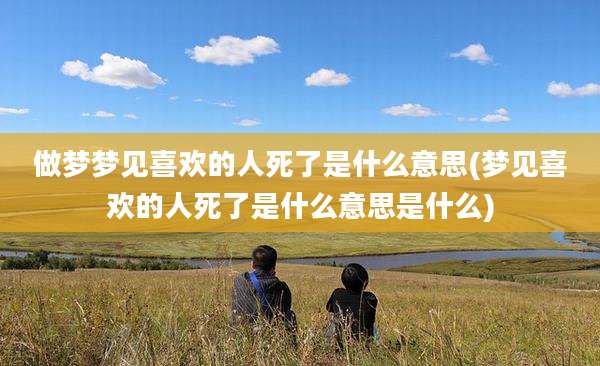 做梦梦见喜欢的人死了是什么意思(梦见喜欢的人死了是什么意思是什么)
