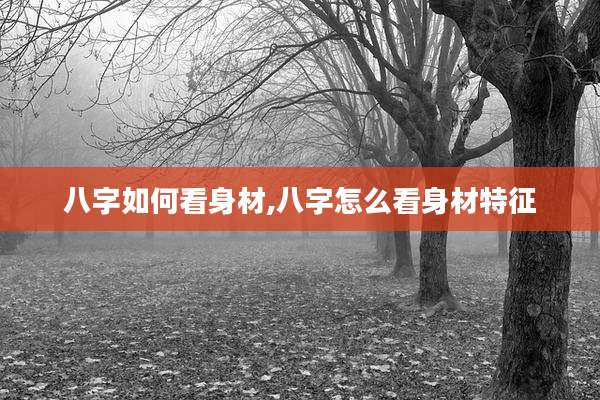 八字如何看身材,八字怎么看身材特征
