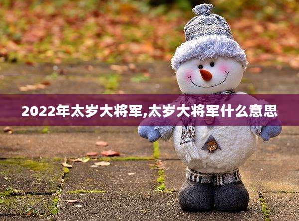 2022年太岁大将军,太岁大将军什么意思