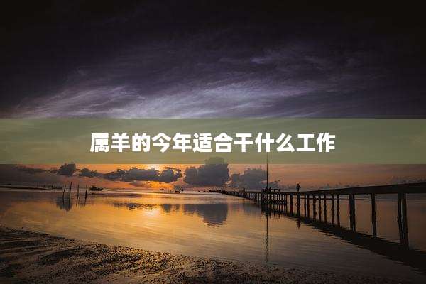 属羊的今年适合干什么工作