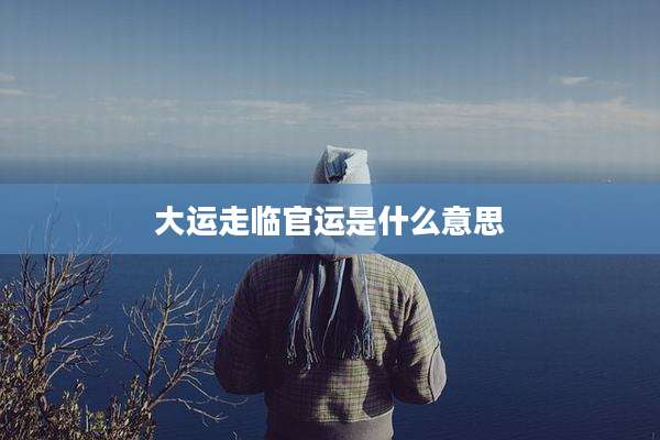 大运走临官运是什么意思