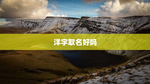 洋字取名好吗