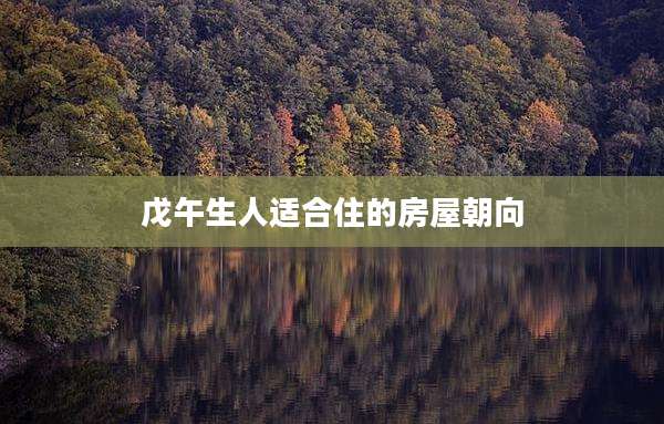 戊午生人适合住的房屋朝向