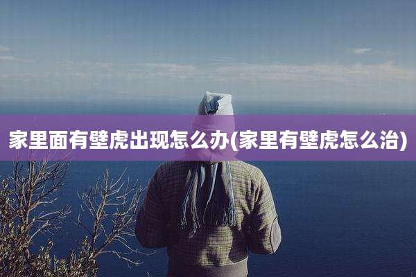 家里面有壁虎出现怎么办(家里有壁虎怎么治)