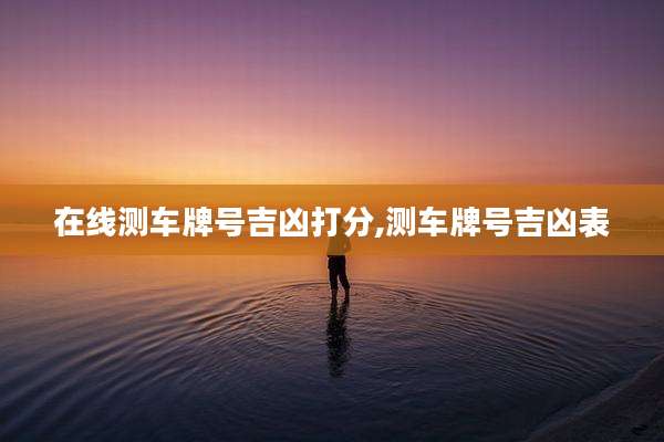 在线测车牌号吉凶打分,测车牌号吉凶表