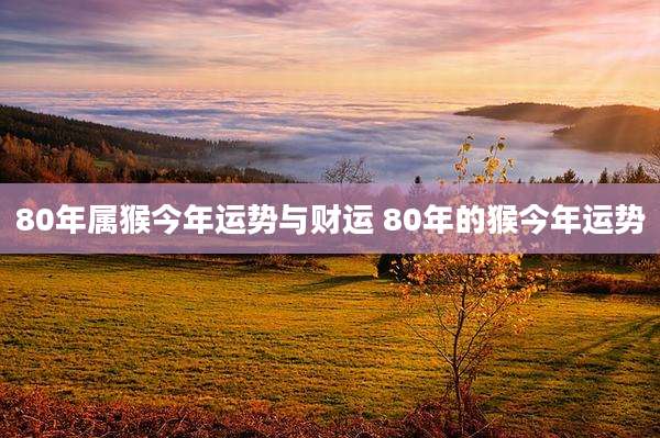 80年属猴今年运势与财运 80年的猴今年运势