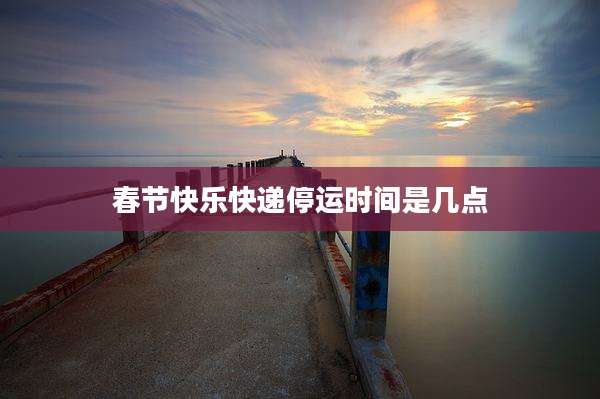 春节快乐快递停运时间是几点