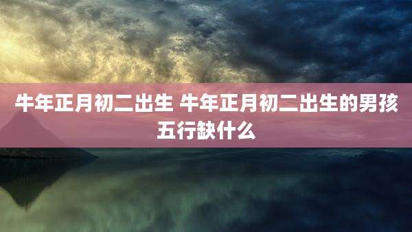 牛年正月初二出生 牛年正月初二出生的男孩五行缺什么