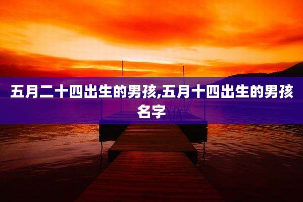 五月二十四出生的男孩,五月十四出生的男孩名字