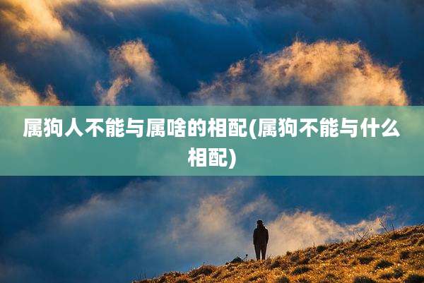 属狗人不能与属啥的相配(属狗不能与什么相配)