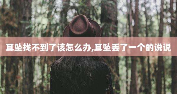 耳坠找不到了该怎么办,耳坠丢了一个的说说