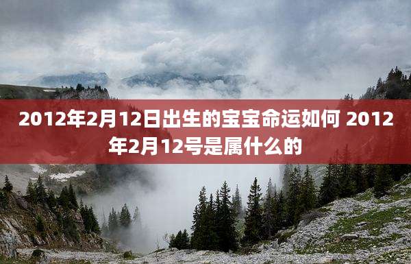 2012年2月12日出生的宝宝命运如何 2012年2月12号是属什么的