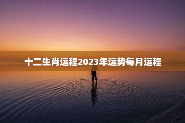 十二生肖运程2023年运势每月运程
