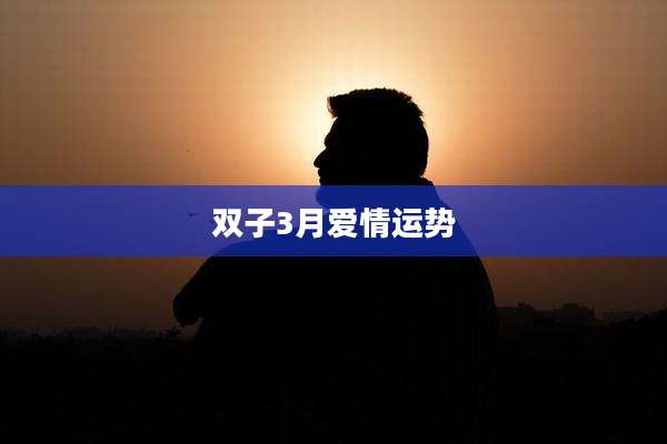 双子3月爱情运势