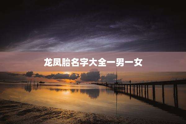 龙凤胎名字大全一男一女
