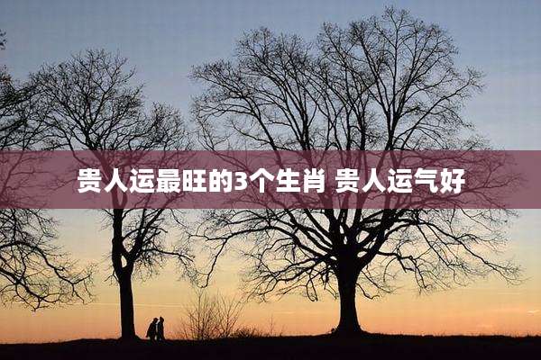 贵人运最旺的3个生肖 贵人运气好