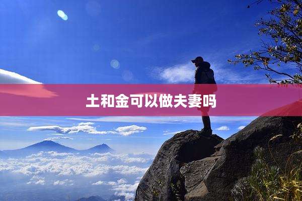 土和金可以做夫妻吗