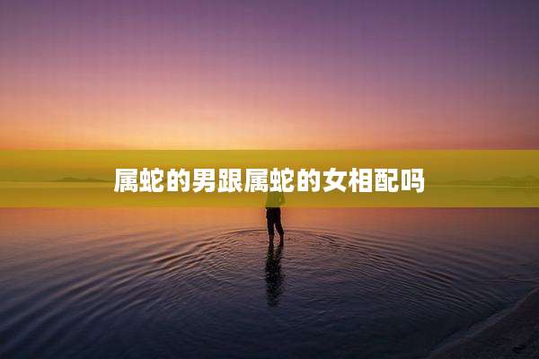 属蛇的男跟属蛇的女相配吗