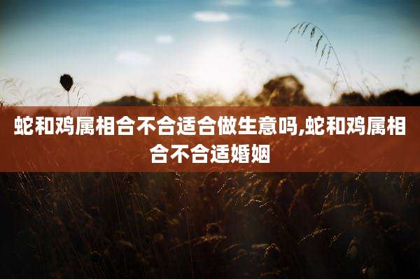 蛇和鸡属相合不合适合做生意吗,蛇和鸡属相合不合适婚姻
