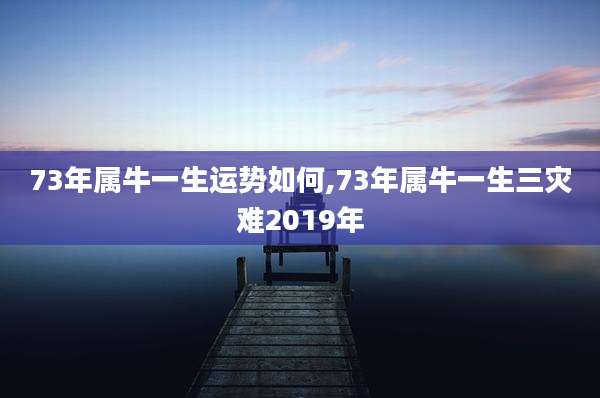 73年属牛一生运势如何,73年属牛一生三灾难2019年
