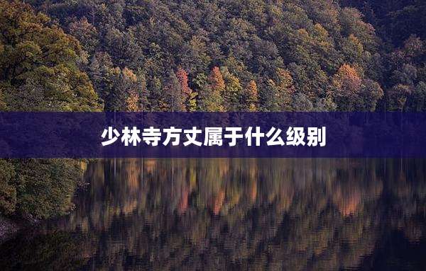 少林寺方丈属于什么级别