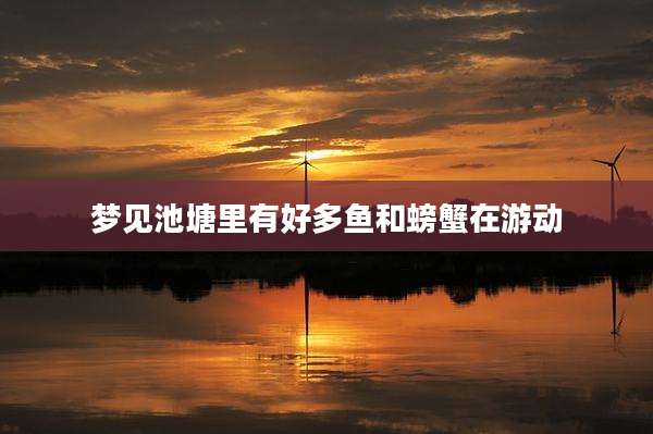 梦见池塘里有好多鱼和螃蟹在游动