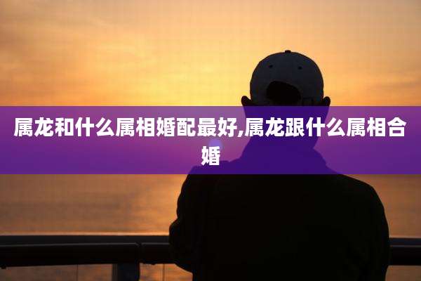 属龙和什么属相婚配最好,属龙跟什么属相合婚