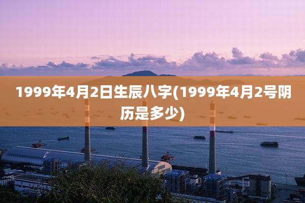 1999年4月2日生辰八字(1999年4月2号阴历是多少)