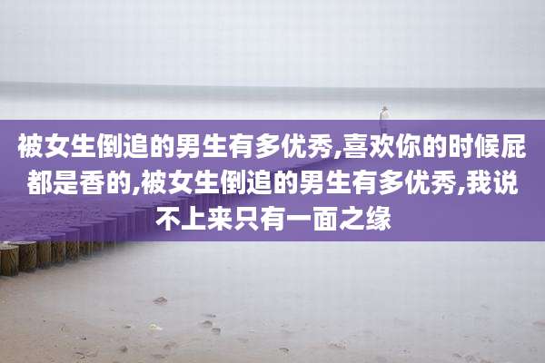 被女生倒追的男生有多优秀,喜欢你的时候屁都是香的,被女生倒追的男生有多优秀,我说不上来只有一面之缘