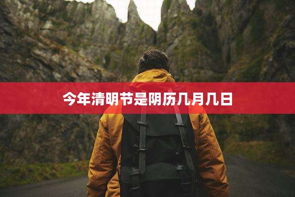 今年清明节是阴历几月几日