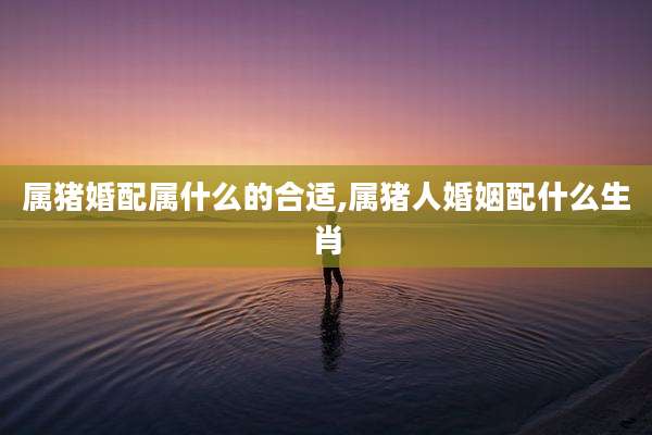 属猪婚配属什么的合适,属猪人婚姻配什么生肖