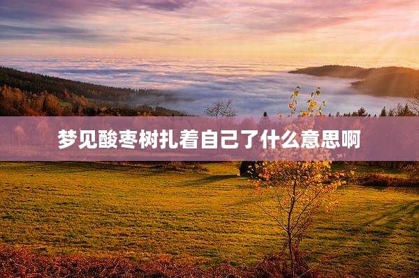 梦见酸枣树扎着自己了什么意思啊