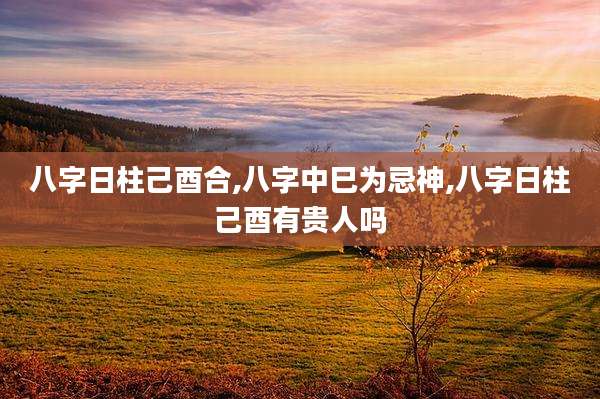 八字日柱己酉合,八字中巳为忌神,八字日柱己酉有贵人吗
