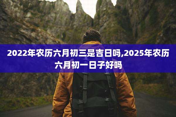 2022年农历六月初三是吉日吗,2025年农历六月初一日子好吗