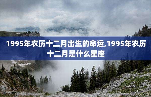 1995年农历十二月出生的命运,1995年农历十二月是什么星座
