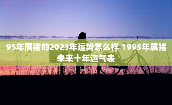 95年属猪的2023年运势怎么样 1995年属猪未来十年运气表