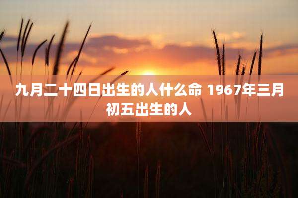 九月二十四日出生的人什么命 1967年三月初五出生的人