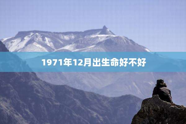 1971年12月出生命好不好