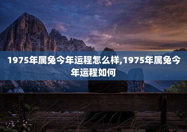 1975年属兔今年运程怎么样,1975年属兔今年运程如何
