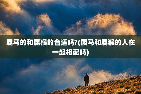 属马的和属猴的合适吗?(属马和属猴的人在一起相配吗)