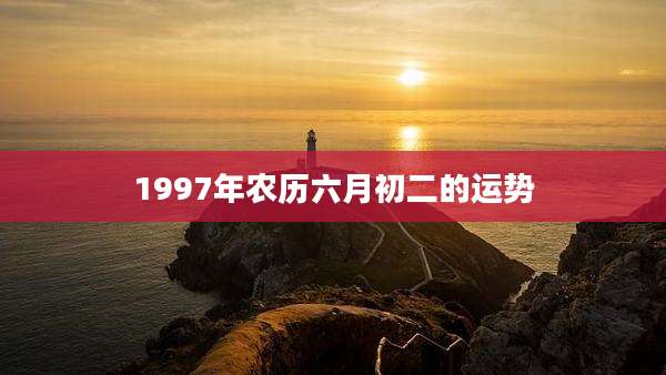 1997年农历六月初二的运势
