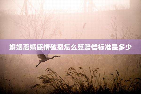 婚姻离婚感情破裂怎么算赔偿标准是多少