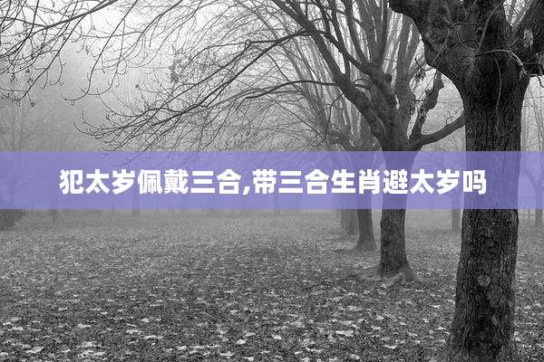 犯太岁佩戴三合,带三合生肖避太岁吗
