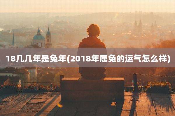 18几几年是兔年(2018年属兔的运气怎么样)